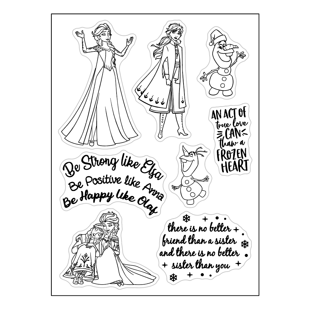 Disney frozen clear stamps and dies set anna elsa olaf stamp for diy scrapbooking decorative paper card making new arrival