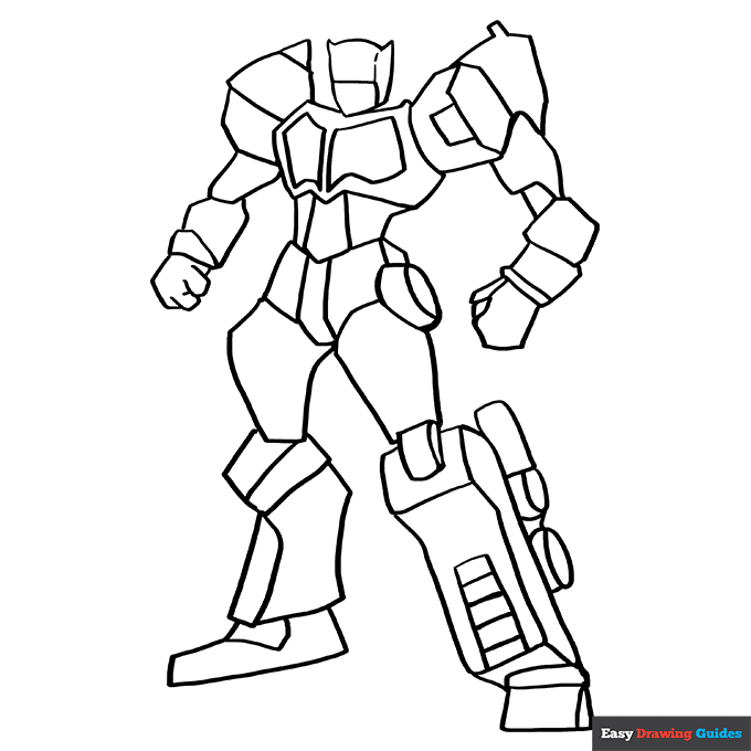 Optimus prime from transformer coloring page easy drawing guides
