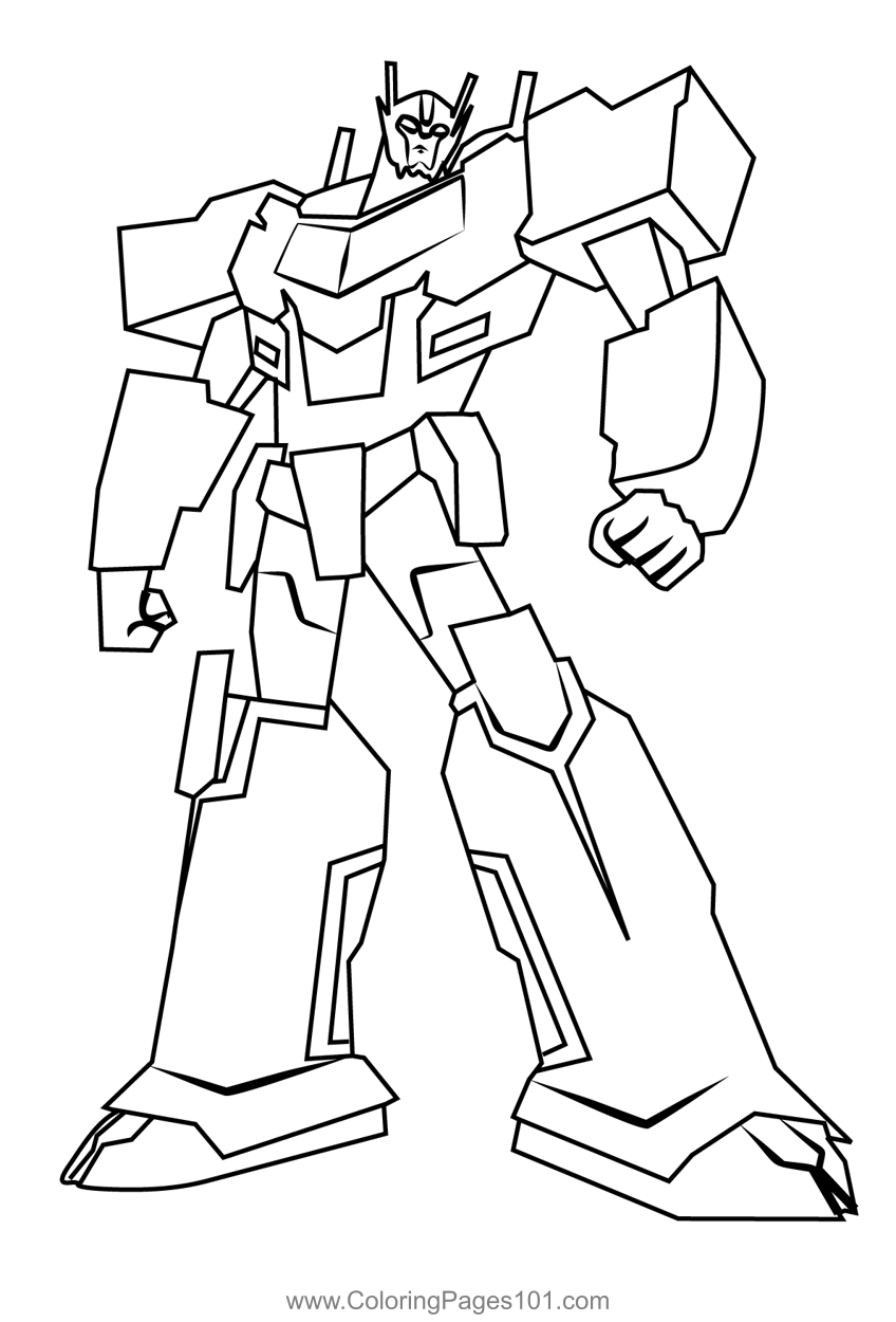 Optimus prime from transformers coloring page for kids