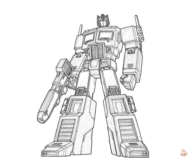 Free printable optimus prime coloring pages