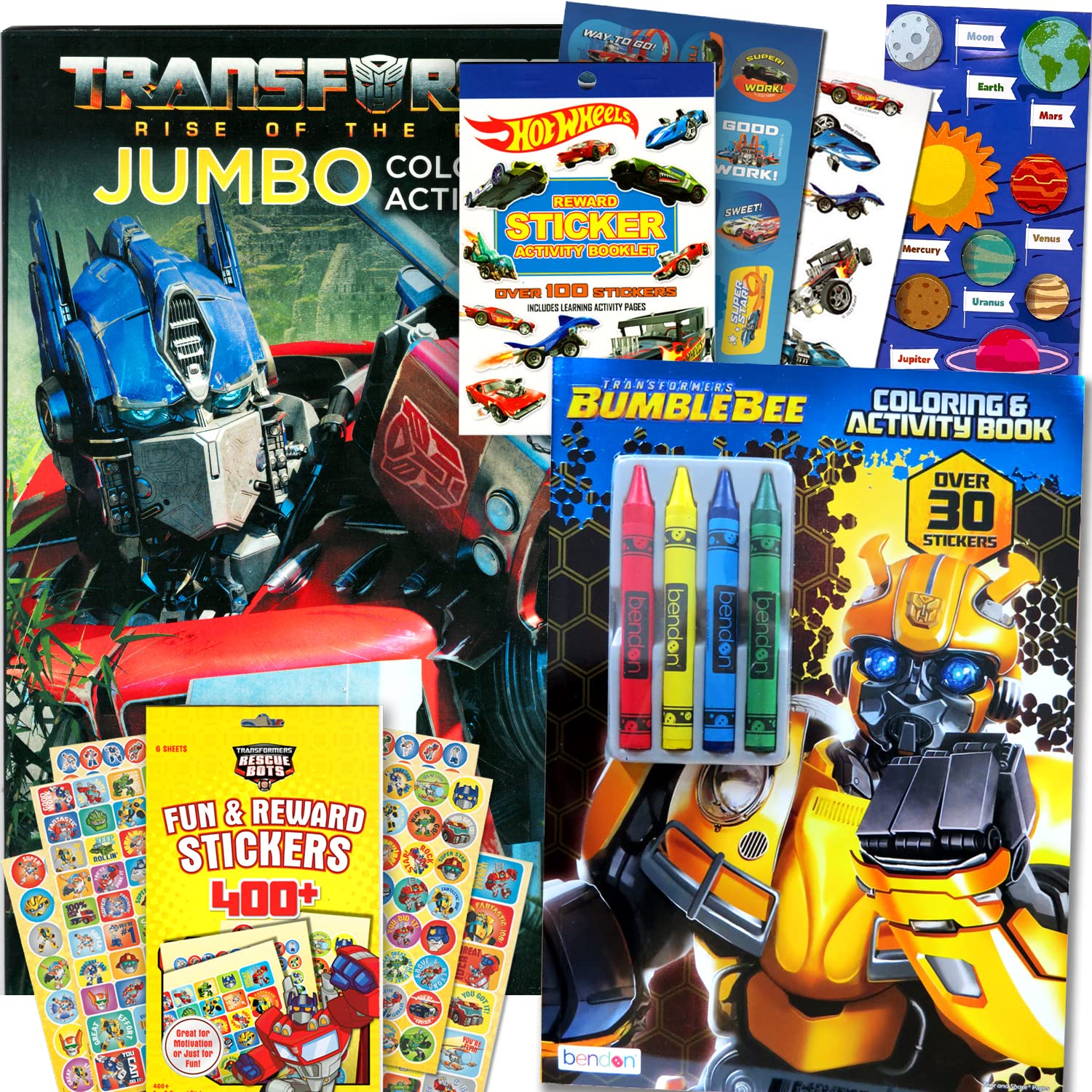 Transformers coloring and activity book super set for kids
