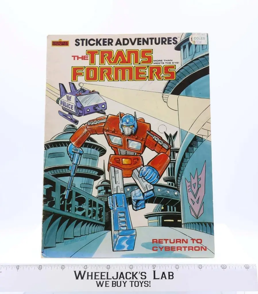 G transformers return to cybertron coloring book optimus prime stickers