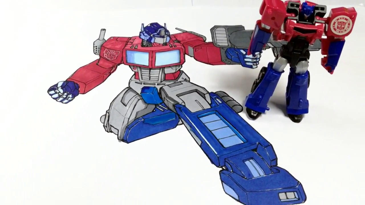 How to color transformers optimus prime coloring page for boys transformers coloring pages