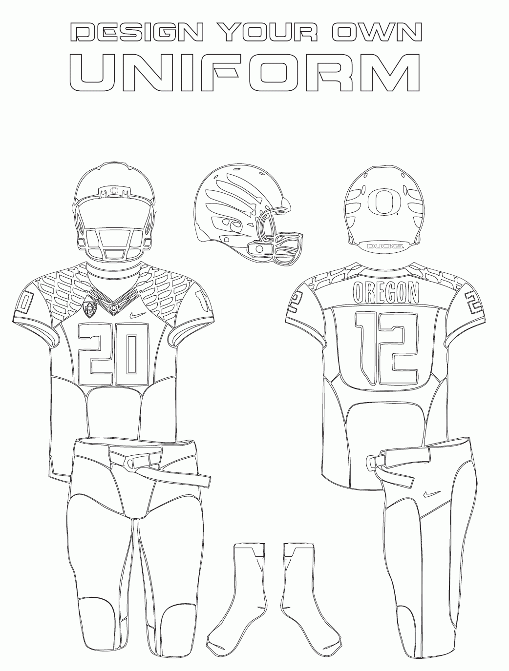 Oregon ducks football coloring pages
