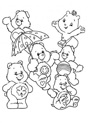Free printable care bear coloring pages for adults and kids