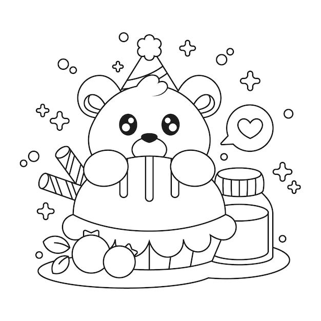 Birthday coloring page images