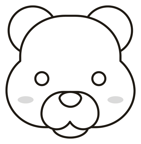Dibujo de cara de oso para colorear dibujos para colorear imprimir gratis