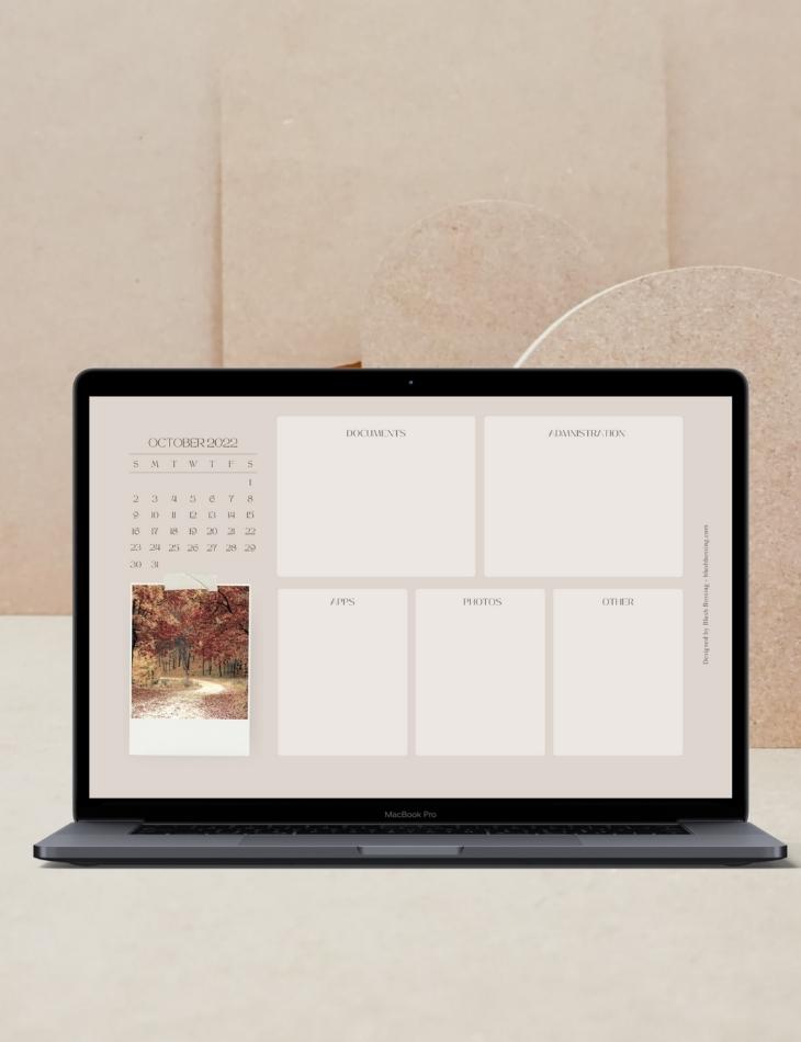 Aesthetic macbook desktop wallpaper organizers productive people swear by