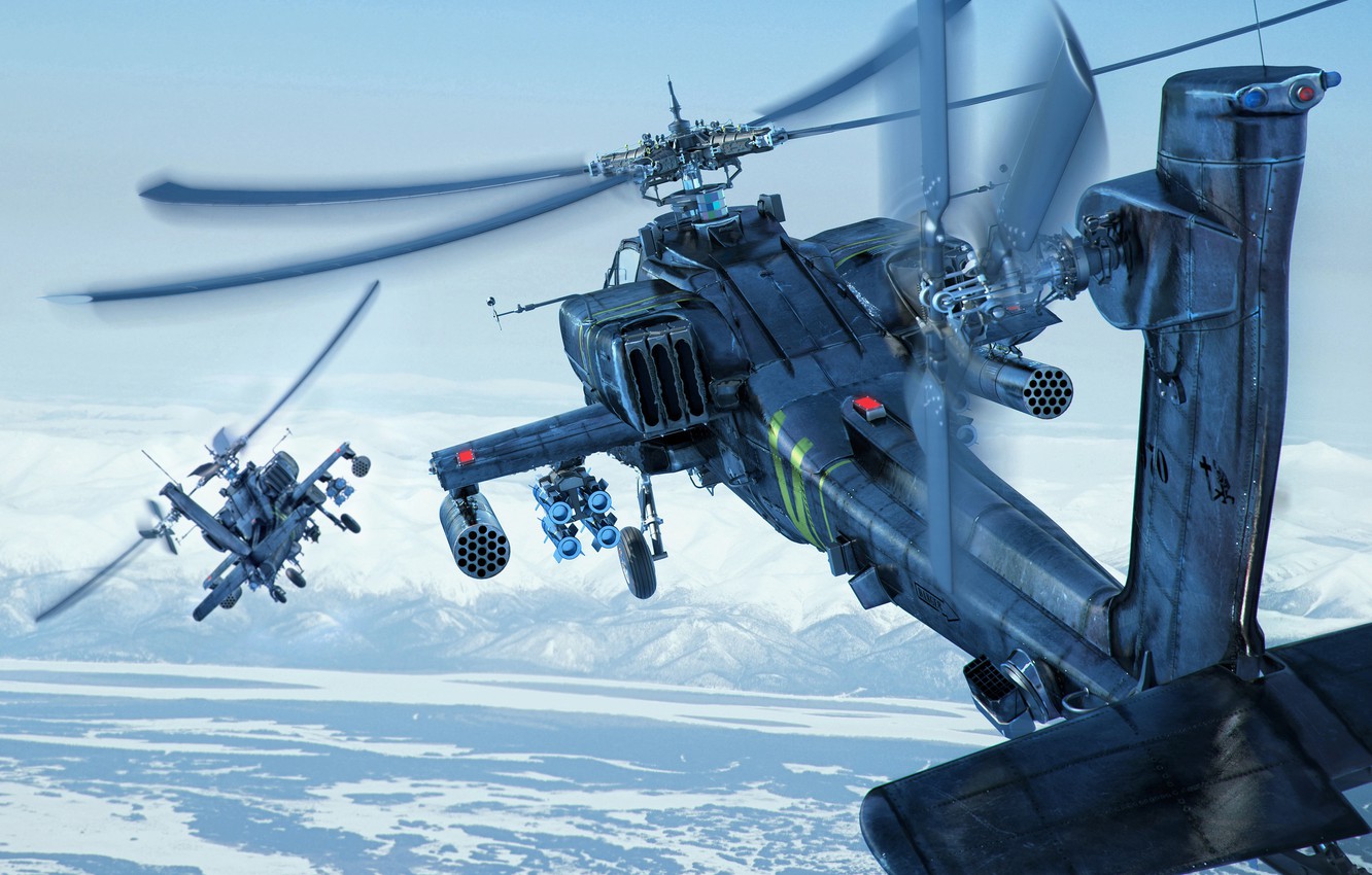 Wallpaper the sky snow mountains earth helicopters boeing bat apache ah