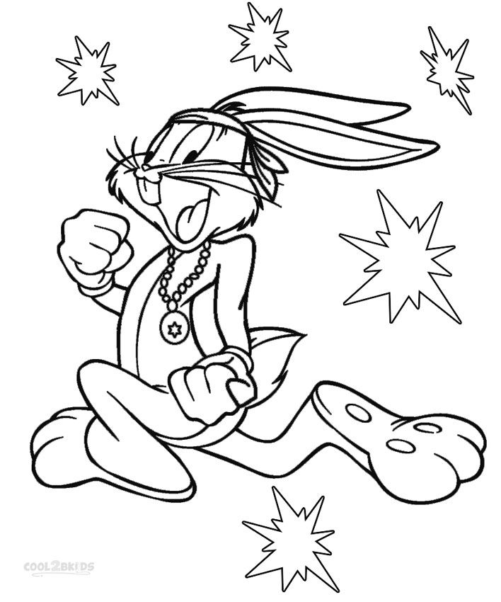 Printable bugs bunny coloring pages for kids coolbkids bunny coloring pages cartoon coloring pages coloring pages