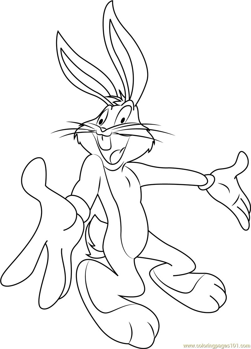 Bugs bunny coloring page for kids