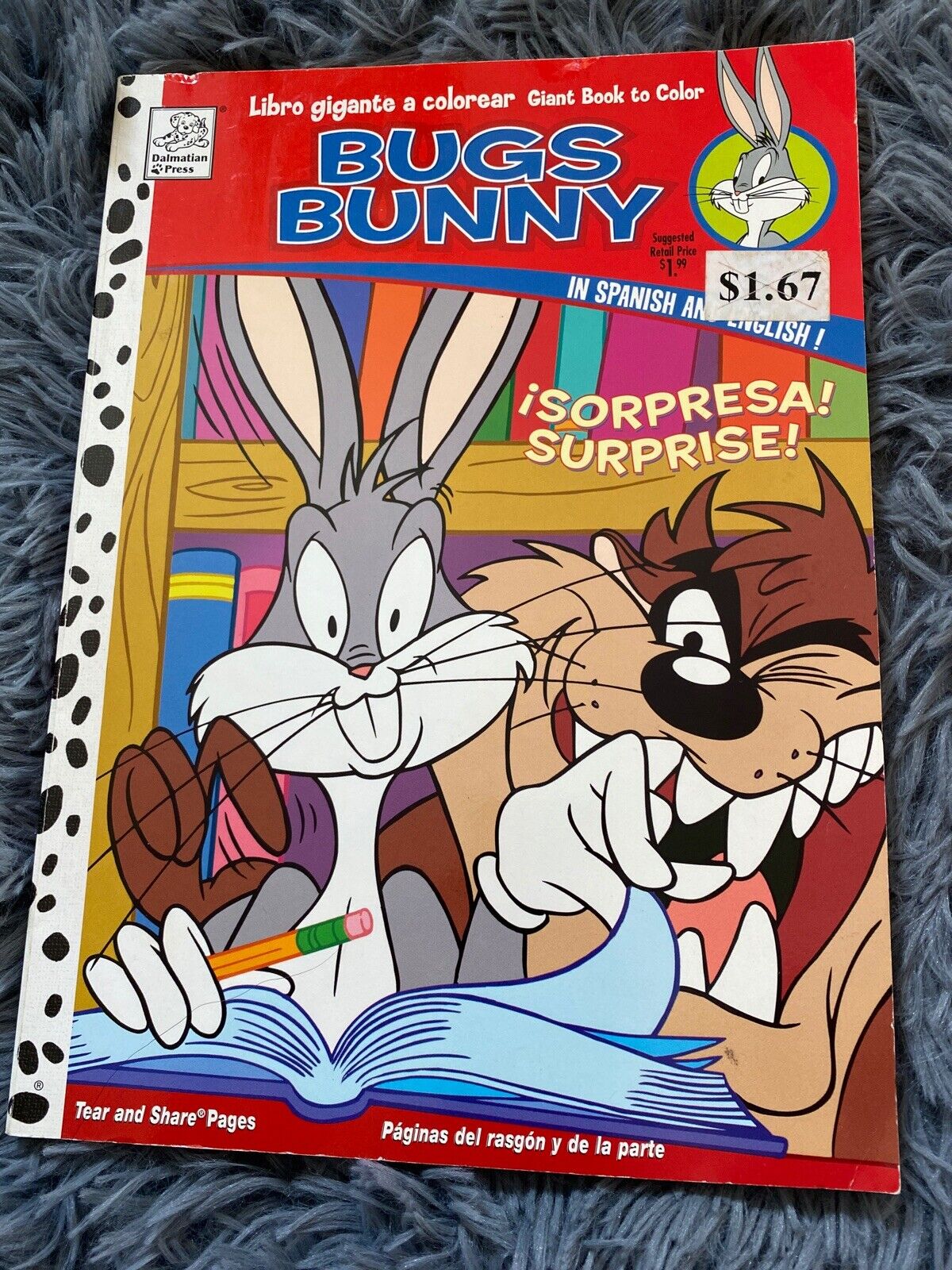 Bugs bunny vintage coloring book dalmation press giant book to color