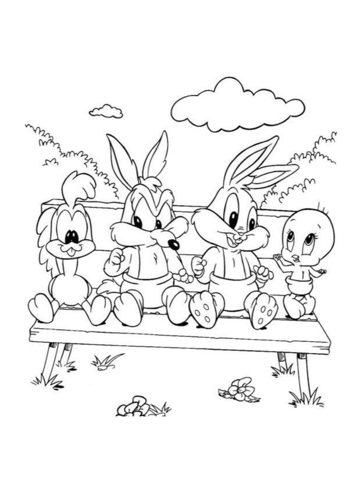 Free looney tunes drawing to print and color