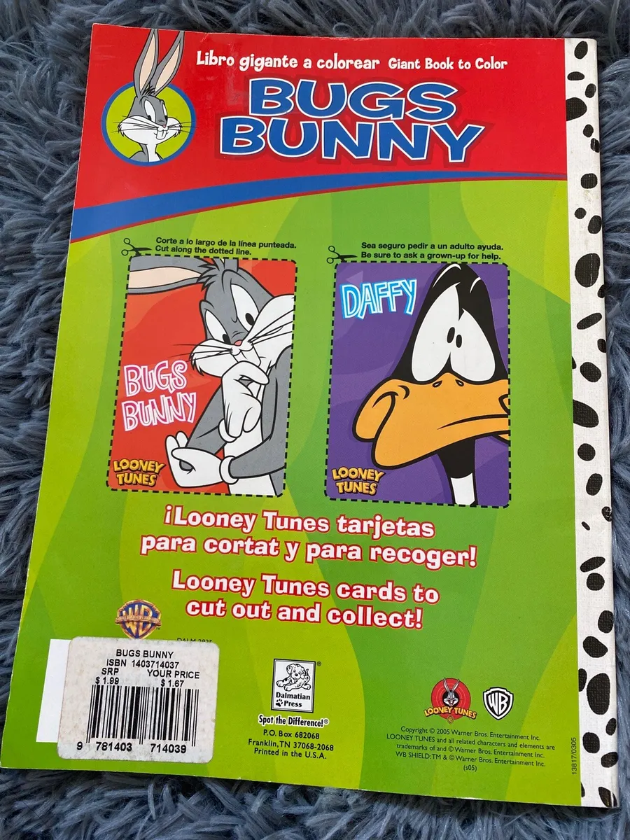 Bugs bunny vintage coloring book dalmation press giant book to color