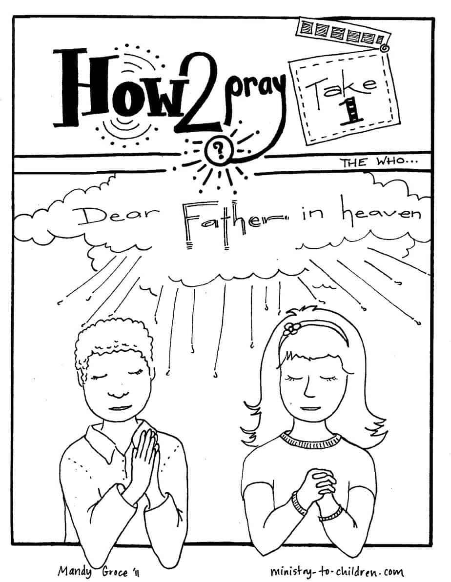 Lords prayer coloring pages