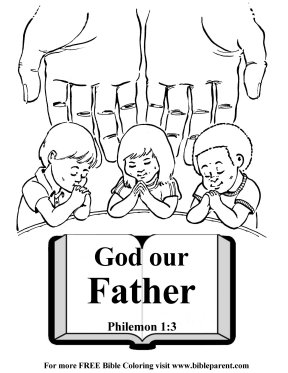 Free family bible coloring pages about god