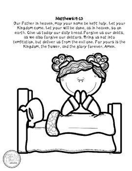 The lords prayer coloring page by teaching diligently tpt