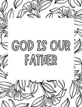 God our father coloring sheets by michelle velazquez tpt