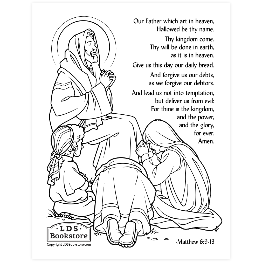 The lords prayer coloring page
