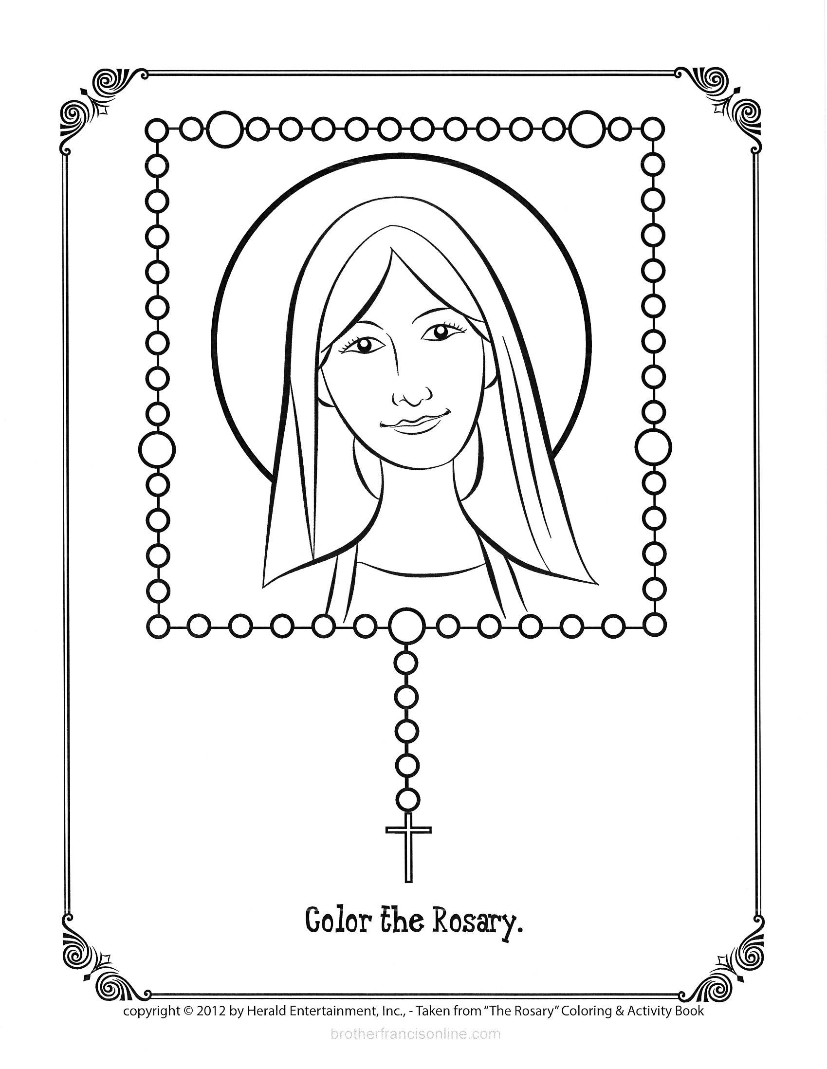 Pin by st agnes catholic church faith on april and may themes catholic coloring rosary coloring pages