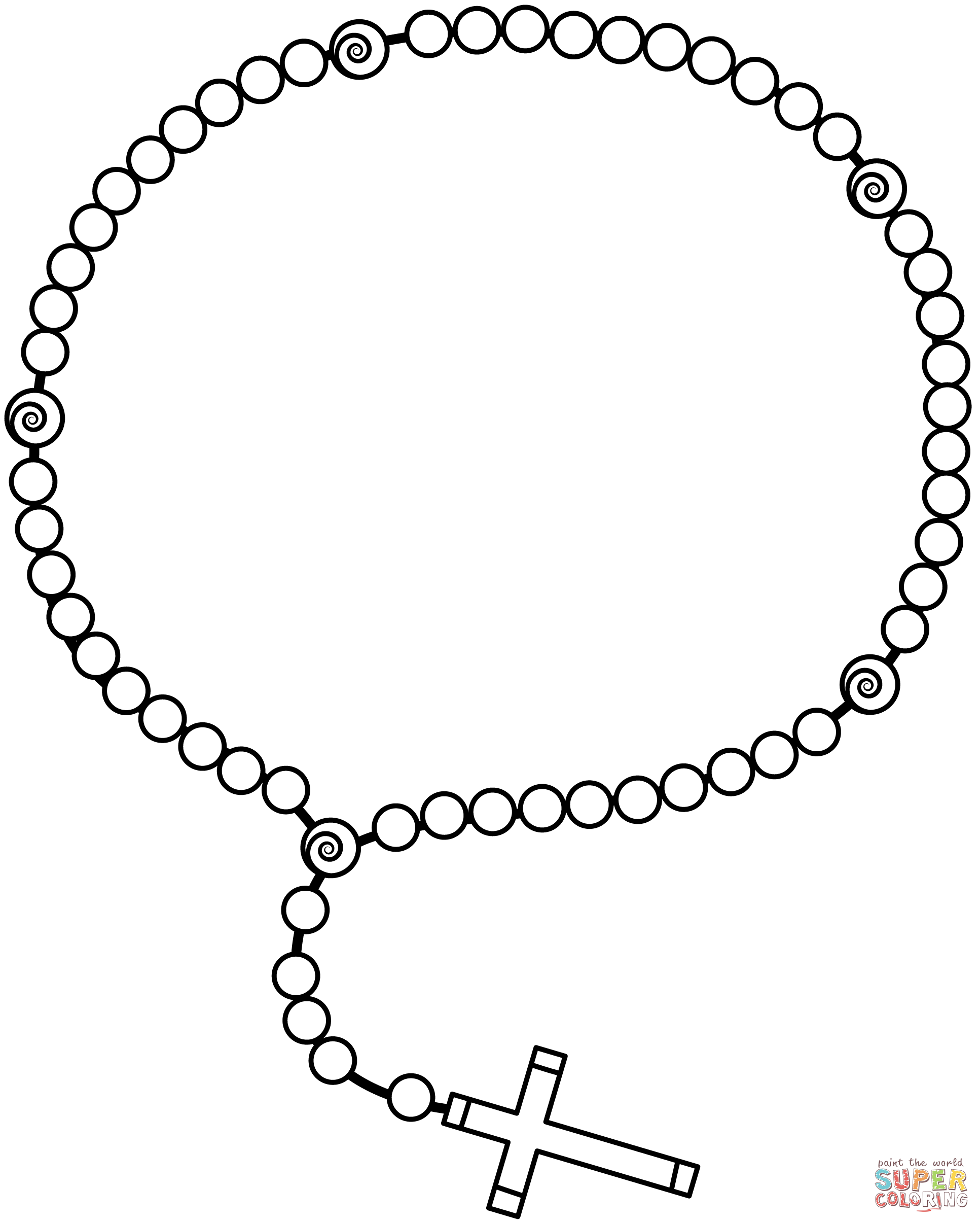 Rosary coloring page free printable coloring pages