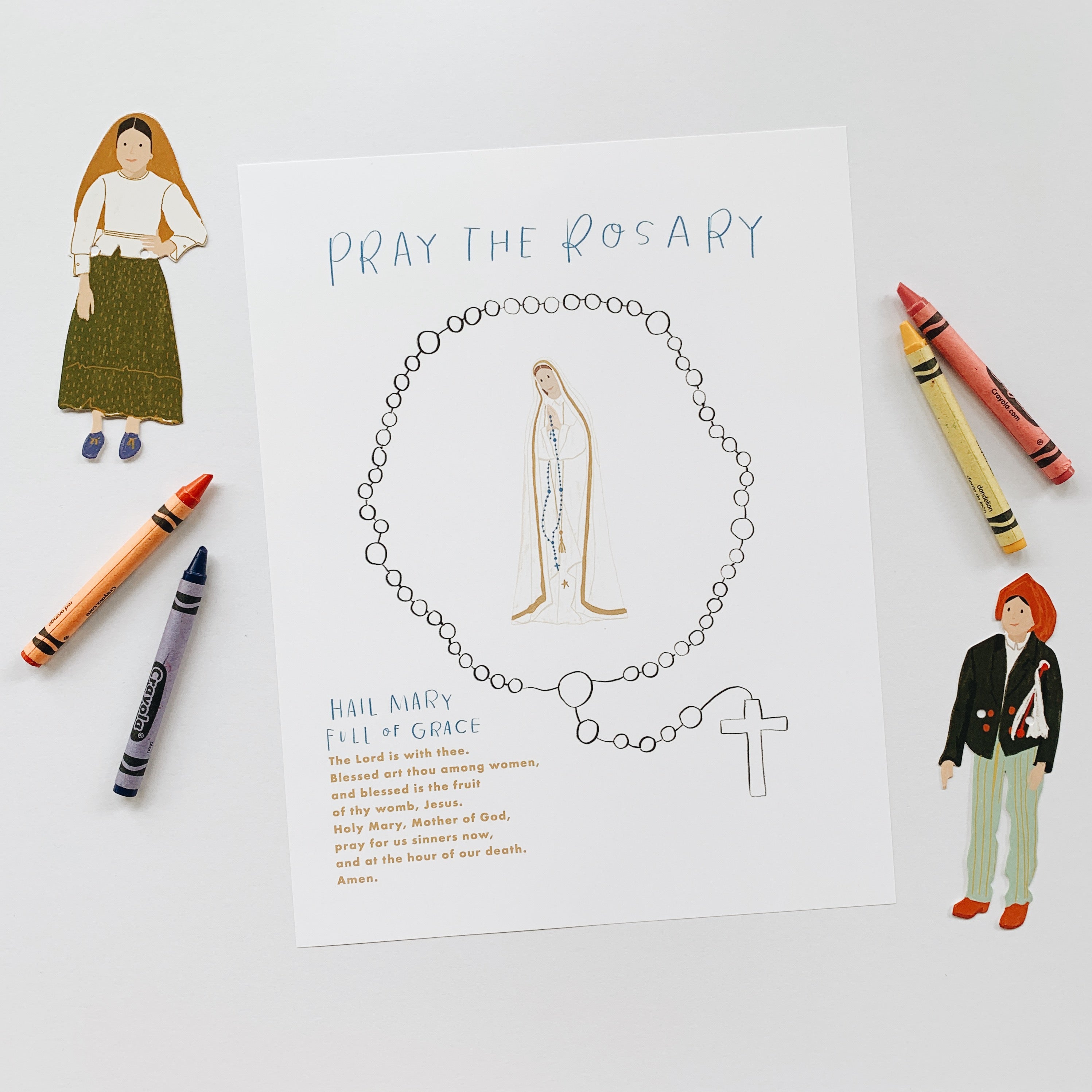 Rosary coloring sheet â be a heart