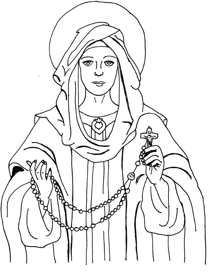 Our lady of the rosary desenho religioso our lady desenho cristão
