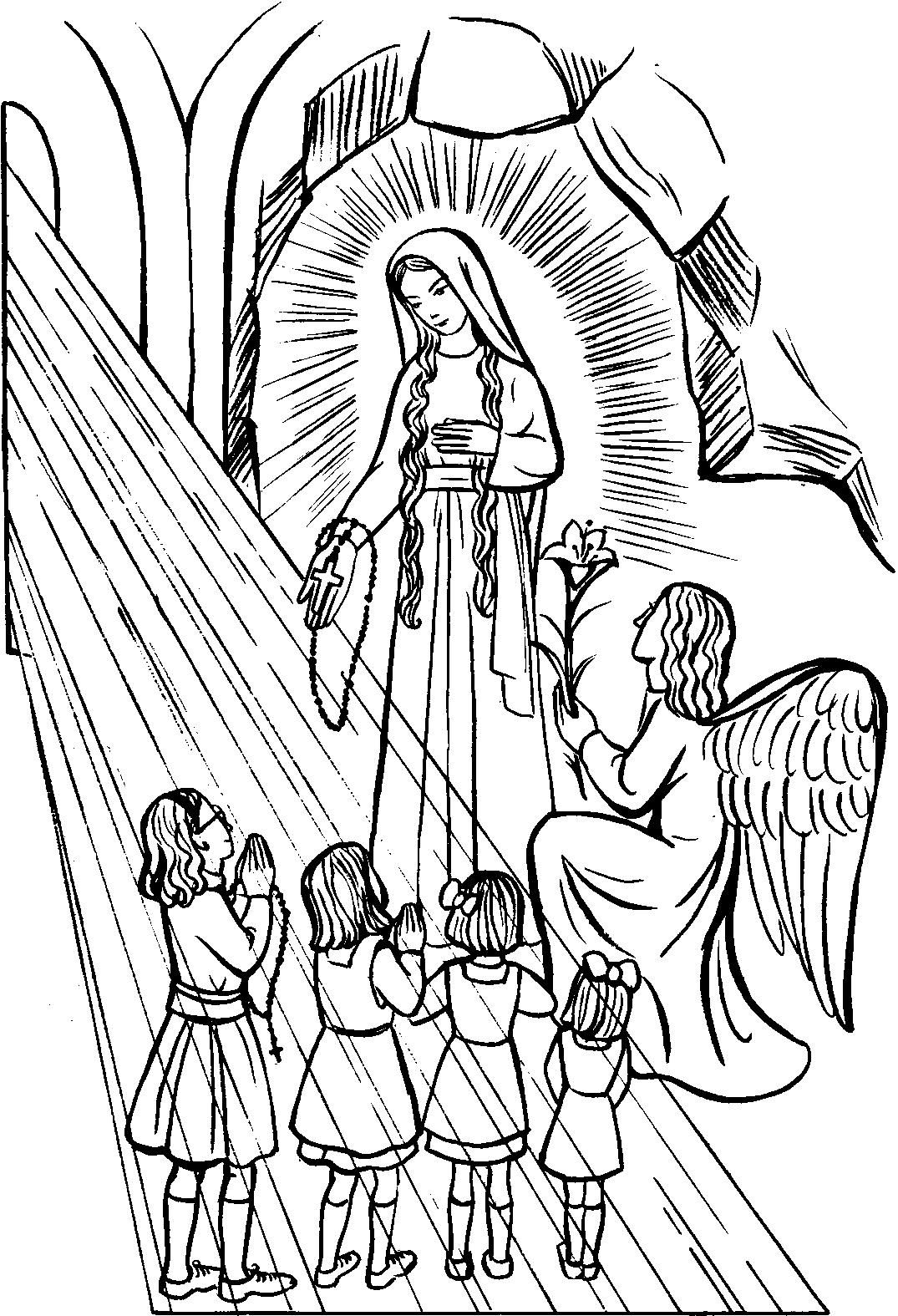Our lady of the rosary catholic coloring page feast day is october catholic coloring coloring pages coloring pages inspirational