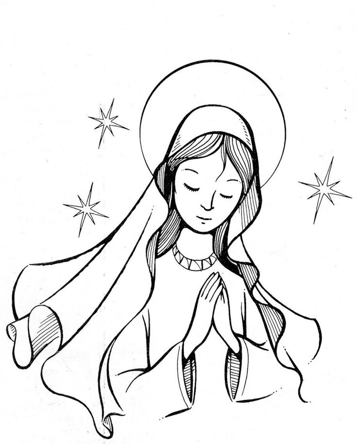 Our lady of the rosary clipart