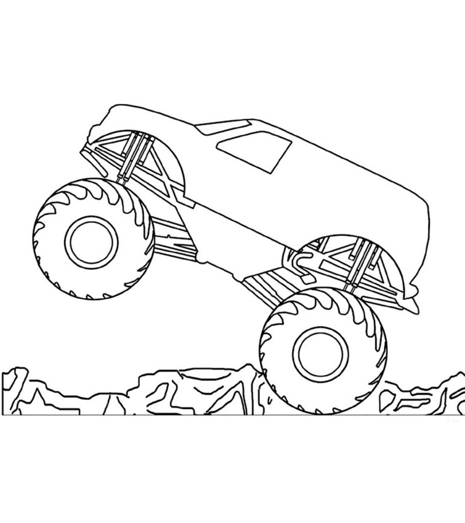 Wonderful monster truck coloring pages for toddlers