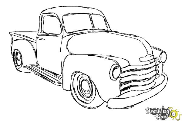 How to draw a chevy truck