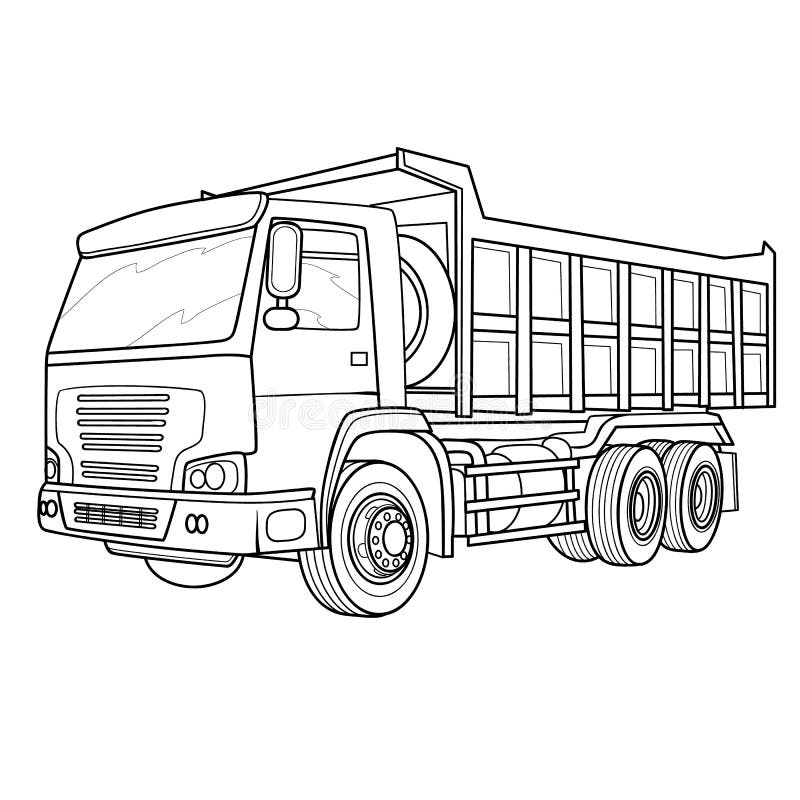 Big truck coloring stock illustrations â big truck coloring stock illustrations vectors clipart