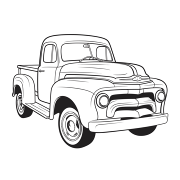 Old pickup truck vector art png images free download on