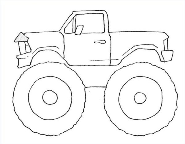 How to draw monster trucks