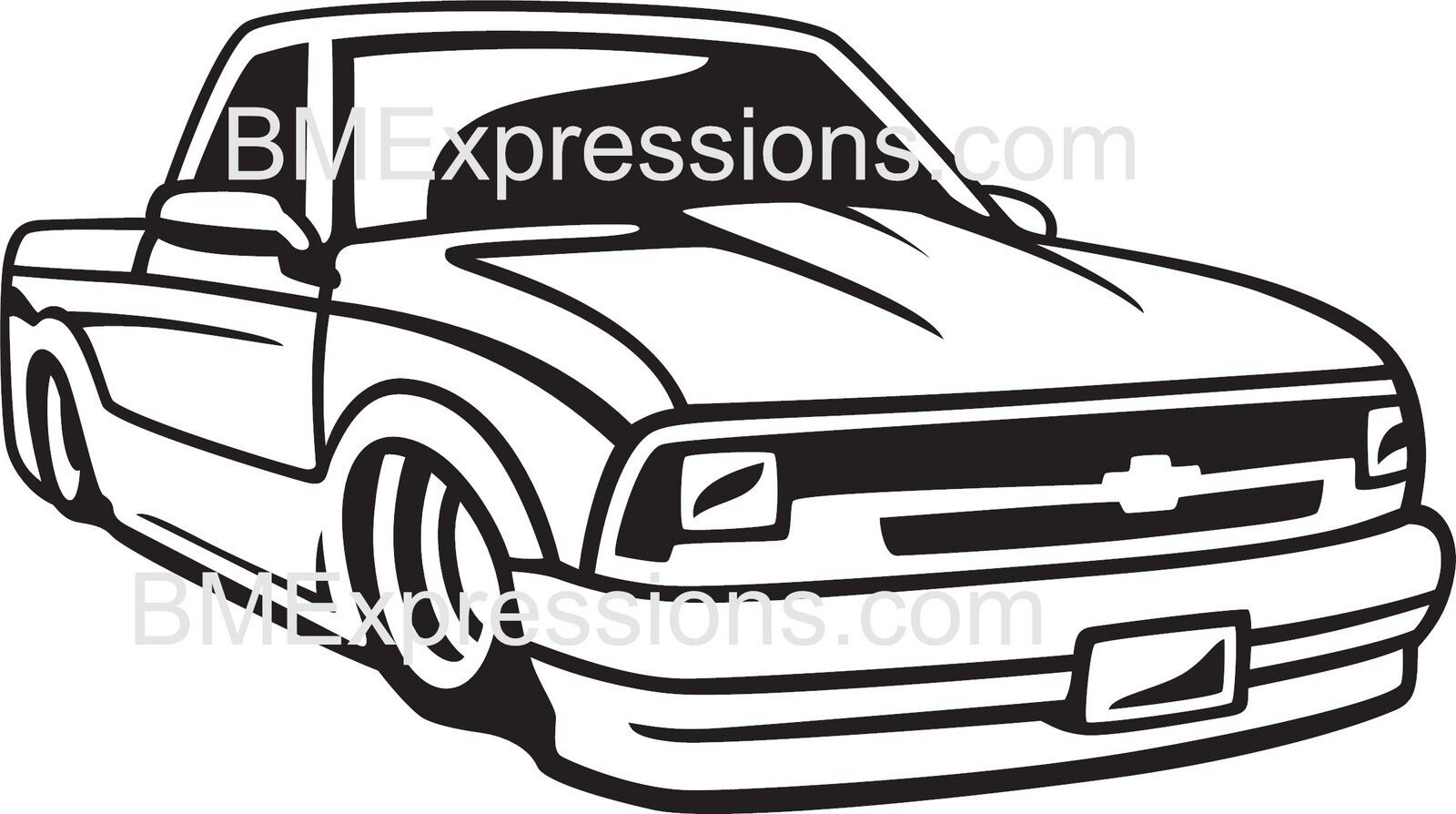 Chevy s pickup lowrider chevrolet vinyl decal your color choice sticker