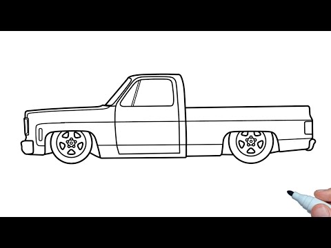 How to draw a chevrolet c pickup truck step by step