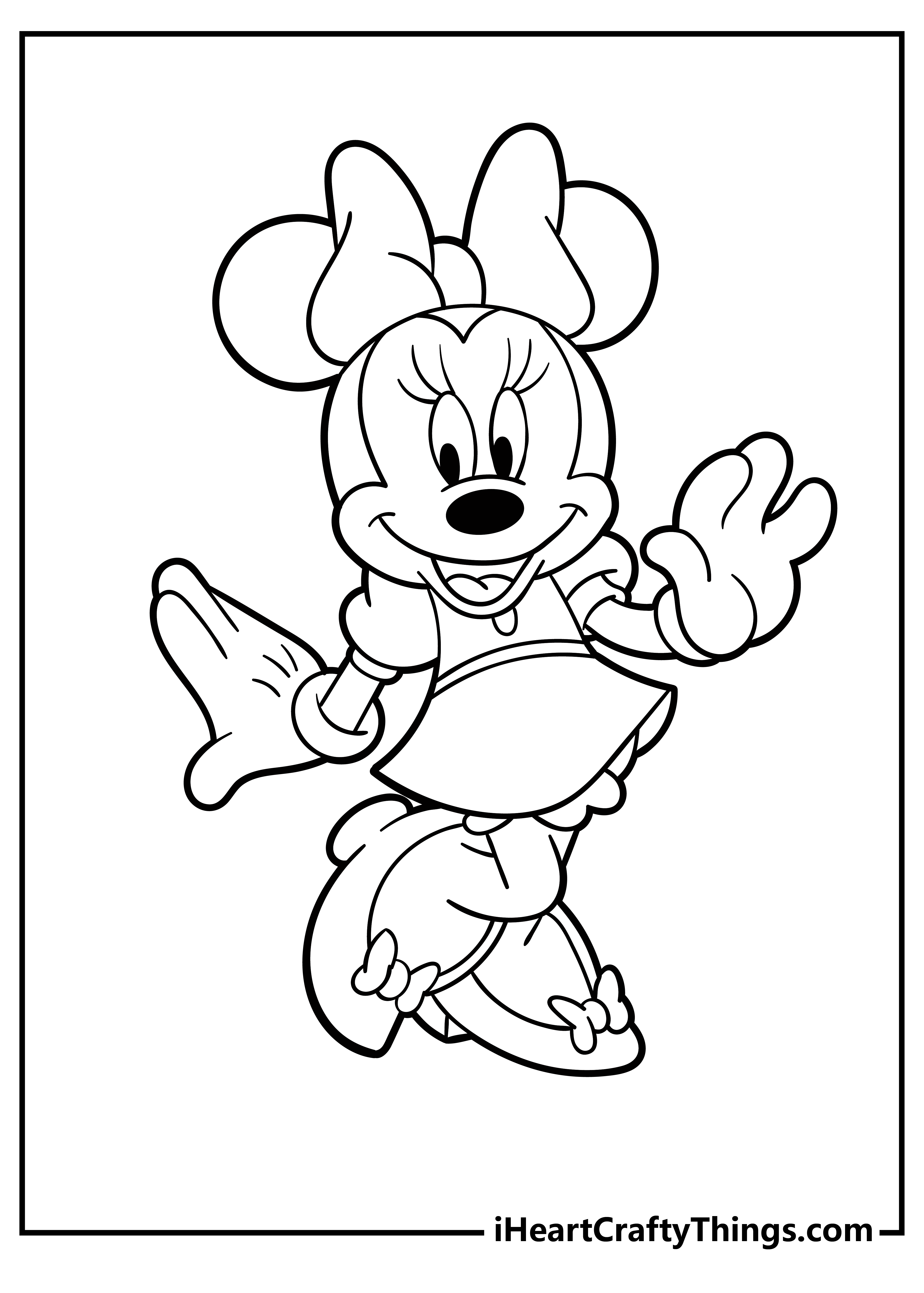 Minnie mouse coloring pages free printables
