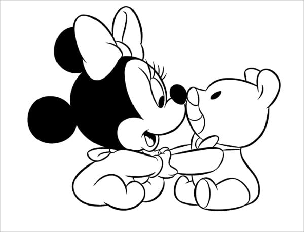 Cute minnie mouse coloring pages