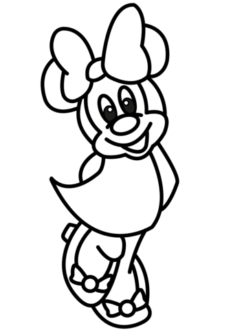 Minnie mouse coloring pages free coloring pages