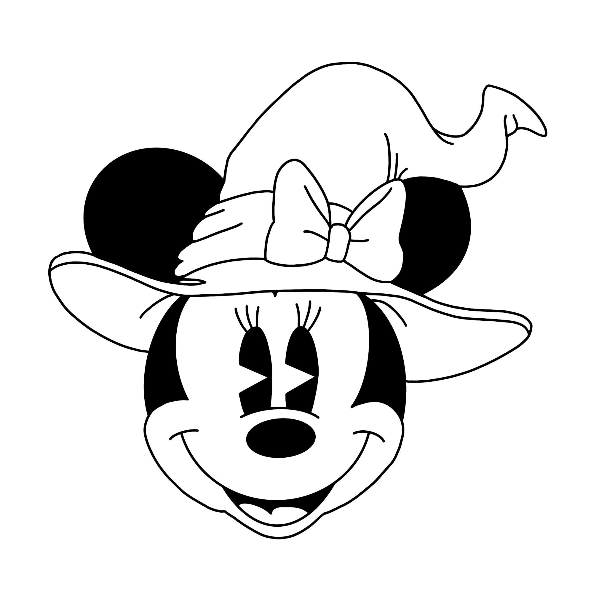 Witch minnie mouse digital files svgpdfpngjpeg halloween coloring pageskids coloring pages