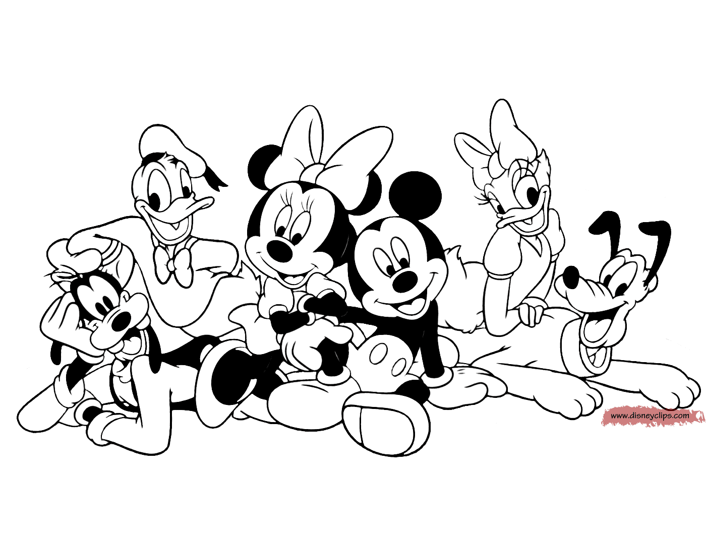 Mickey mouse friends coloring pages