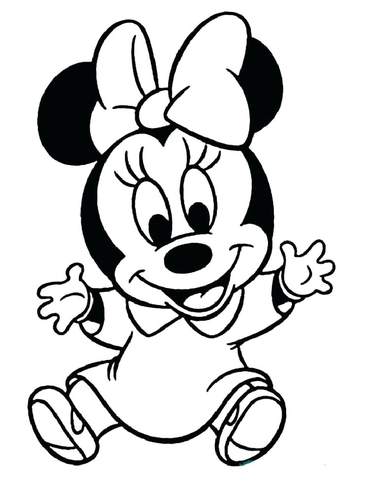 Coloring pages baby mickey mouse coloring pages