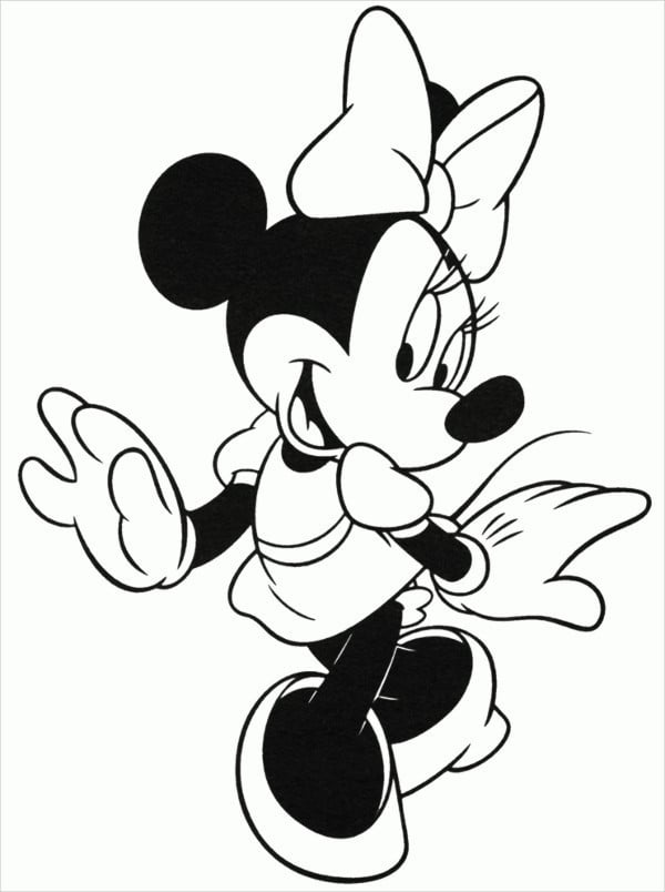 Cute minnie mouse coloring pages