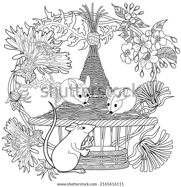 Mouse coloring page images stock photos d objects vectors
