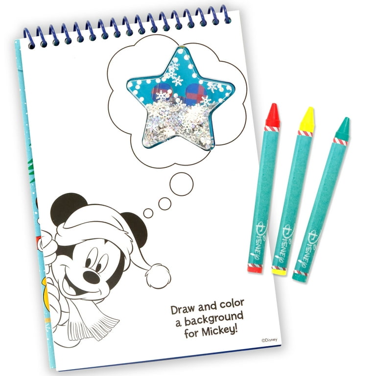 Disney mickey and minnie sequin sketch pad activity page coloring book