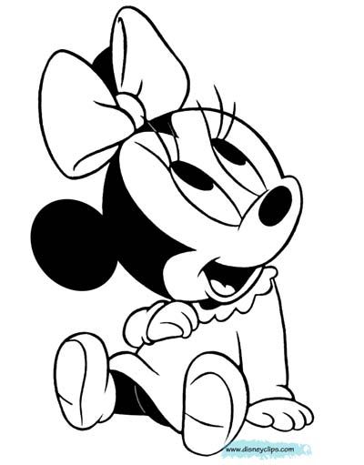 Minnie mouse coloring pages minnie mouse coloring pages baby disney characters mickey mouse drawings