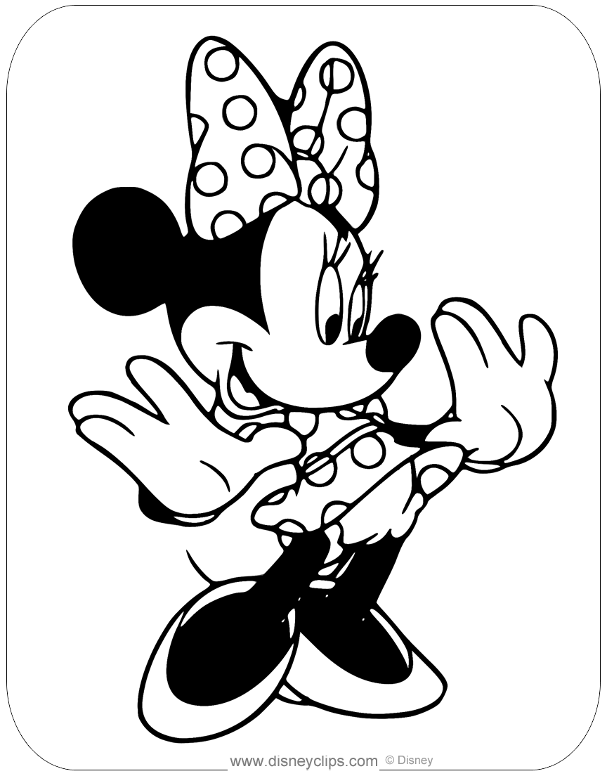 Coloring page of minnie mouse disney minniemouse coloringpages minnie mouse coloring pages disney coloring pages coloring pages