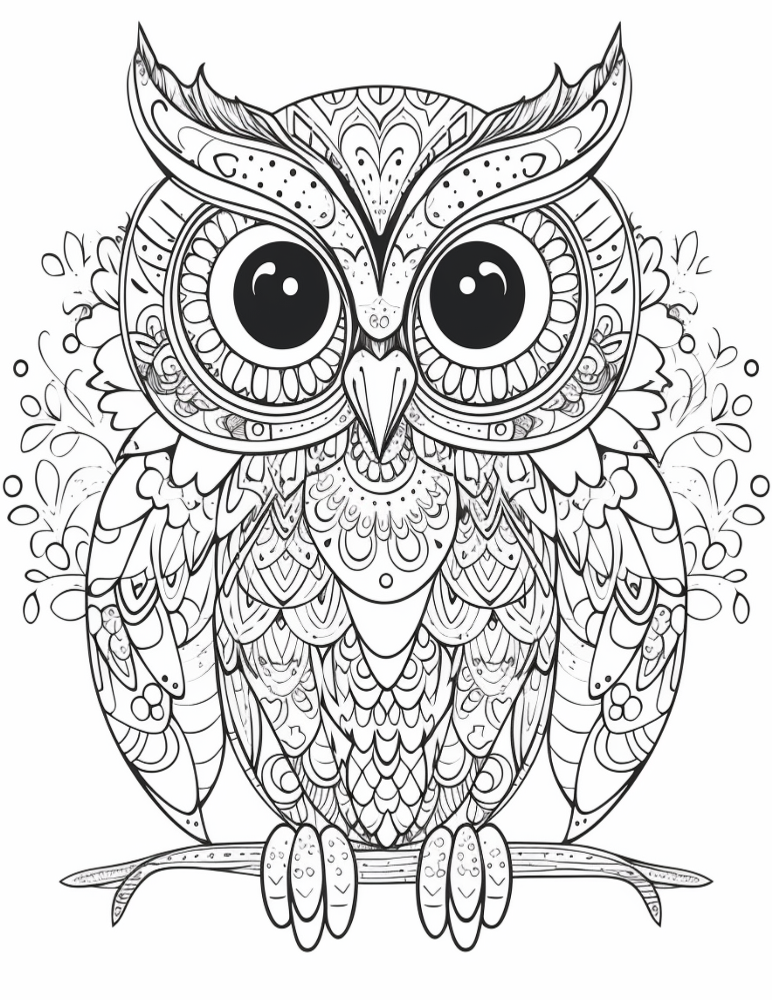 Printable digital owl coloring pages whimsyowls coloring collection