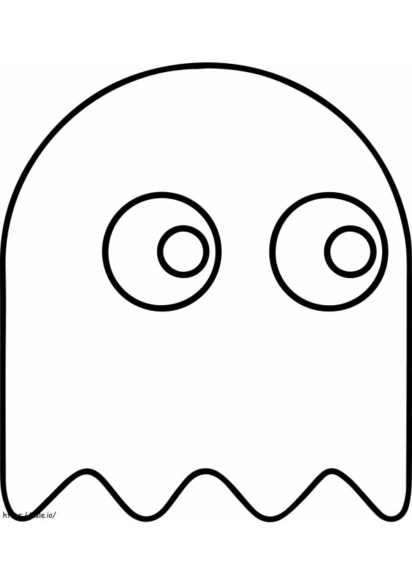 Ghost in pacman coloring page