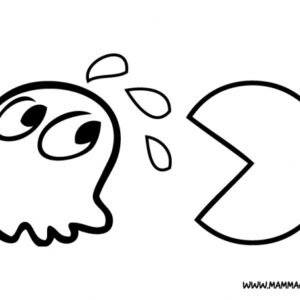 Pac man coloring pages printable for free download
